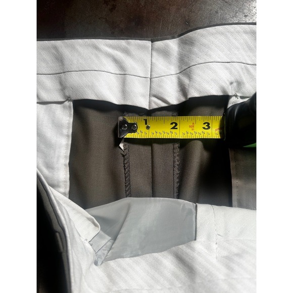 Burberry Mens Pleated Cuffed Wool Straight Dress Pants Taupe Size 40x30 Office - Picture 4 of 9